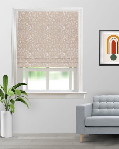 Floral Athena - Vanilla Roman Shades