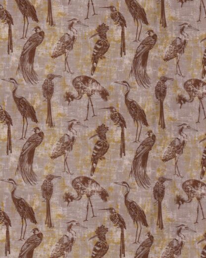 Safari Birds - Brass Ripple Fold Drapes - Image 3