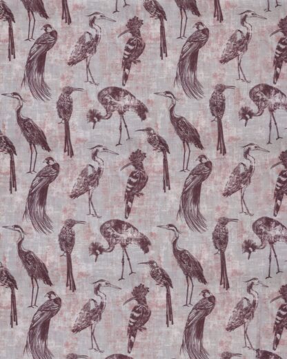 Safari Birds - Plum Ripple Fold Drapes - Image 3