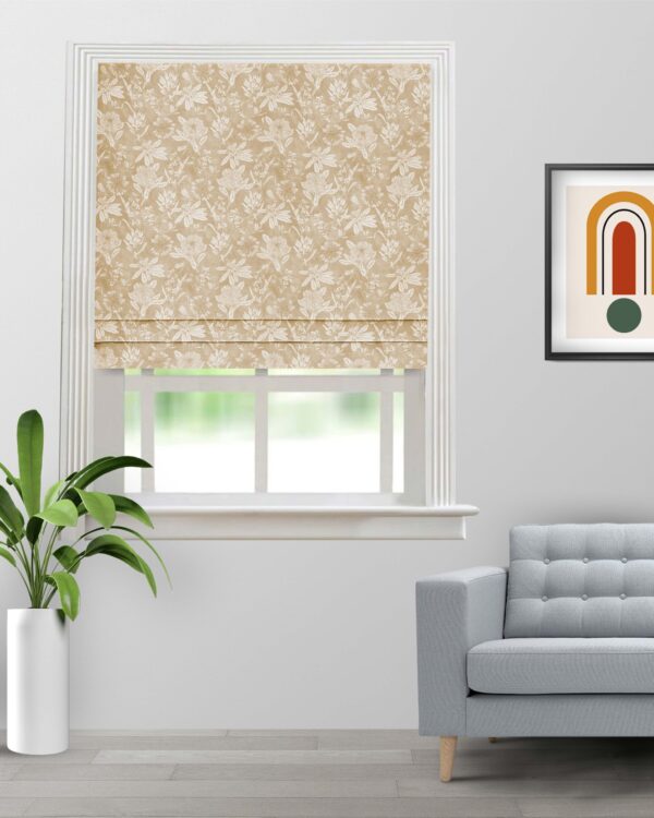 Serene Drapes - Butterscotch Roman Shade