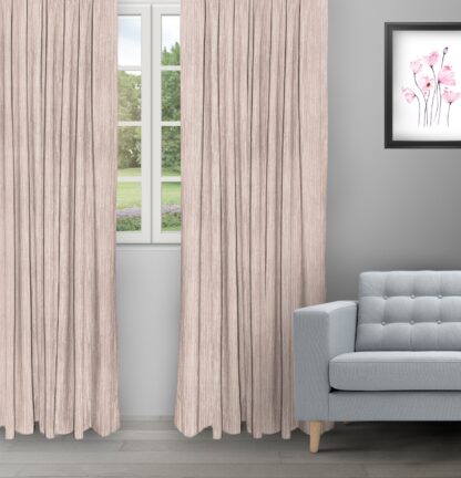 Almond - Misty Rose Color Ripple Fold Drapes