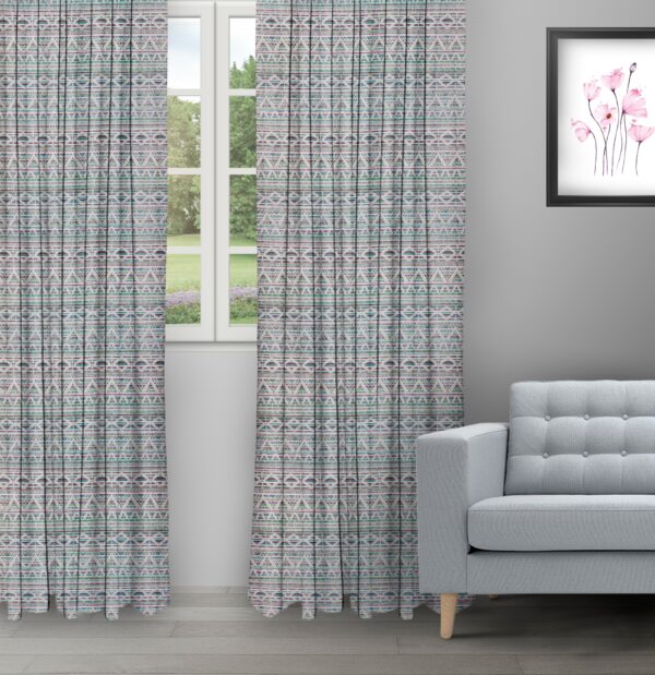 Boho Drapery - Sage Green Ripple fold Drapes