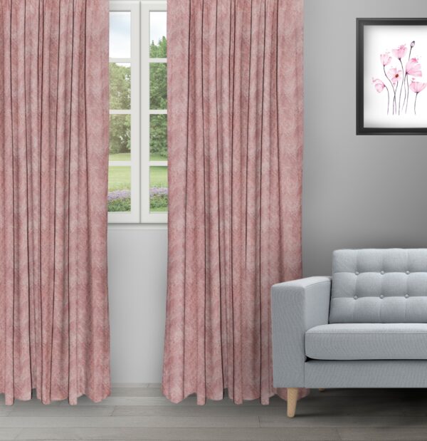 Celeste - Coral Ripple Fold Curtains