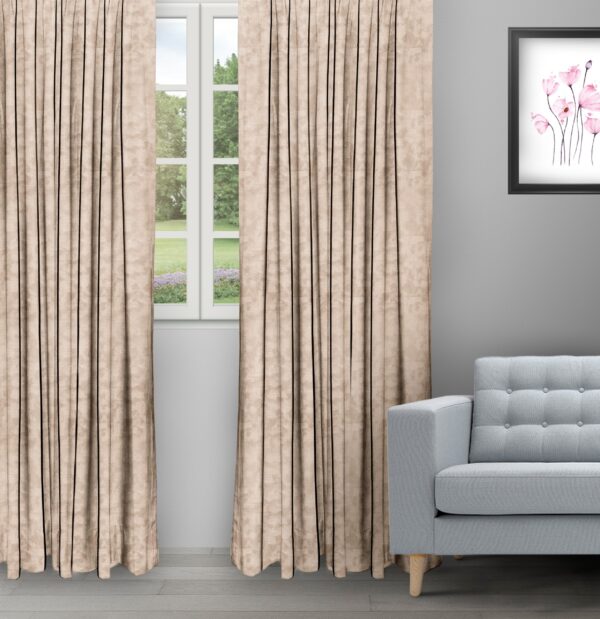 Colorado - Flax Ripple Fold Drapes