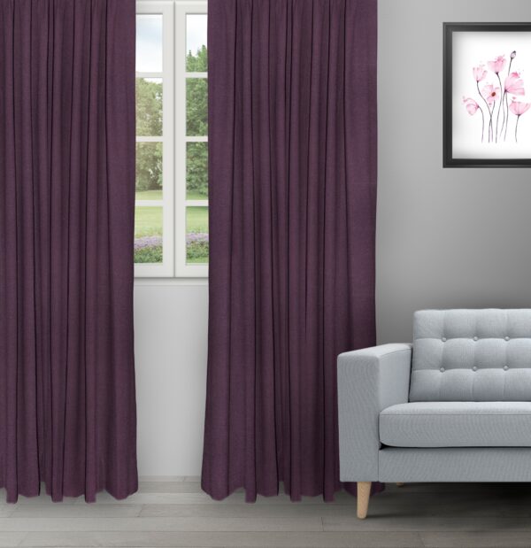 Colonial - Plum Ripple Fold Drapes