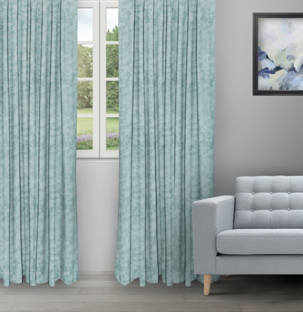 Colorado - Seafoam Color Ripple Fold Drapes