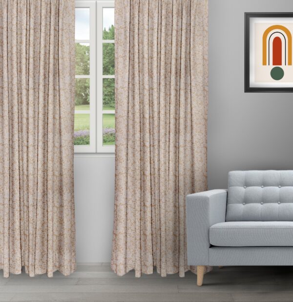 Cotton Bella - Brown Color Ripple Fold Drapes