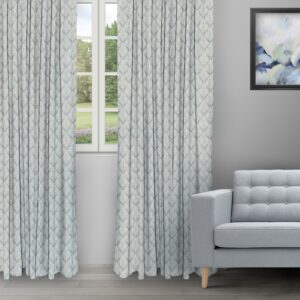 Cotton Husk - Sky Ripple Fold Drapes