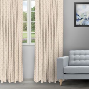 Cotton Husk - Vanilla Ripple Fold Drapes