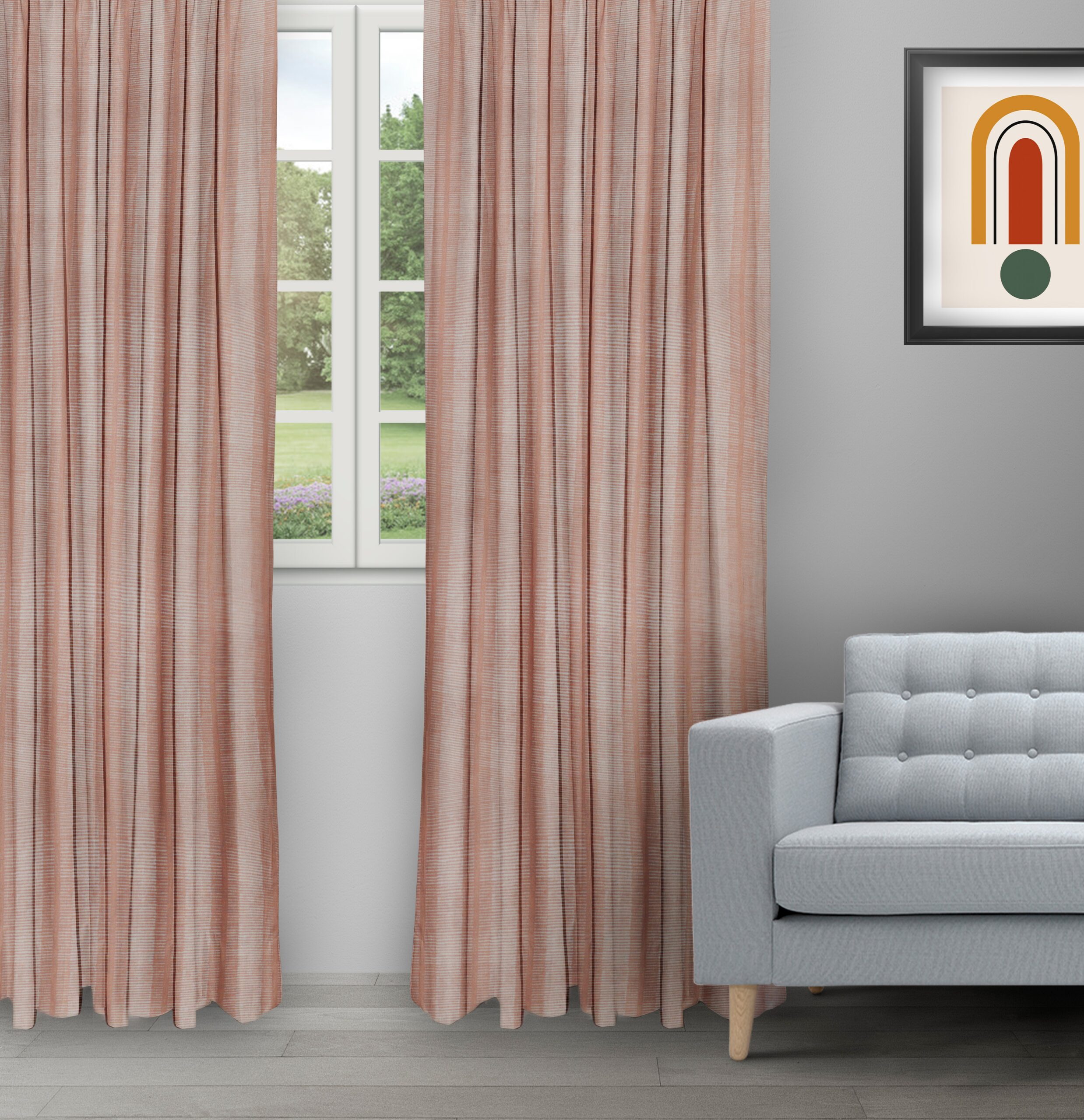 Java - Coral Ripple Fold Drapes