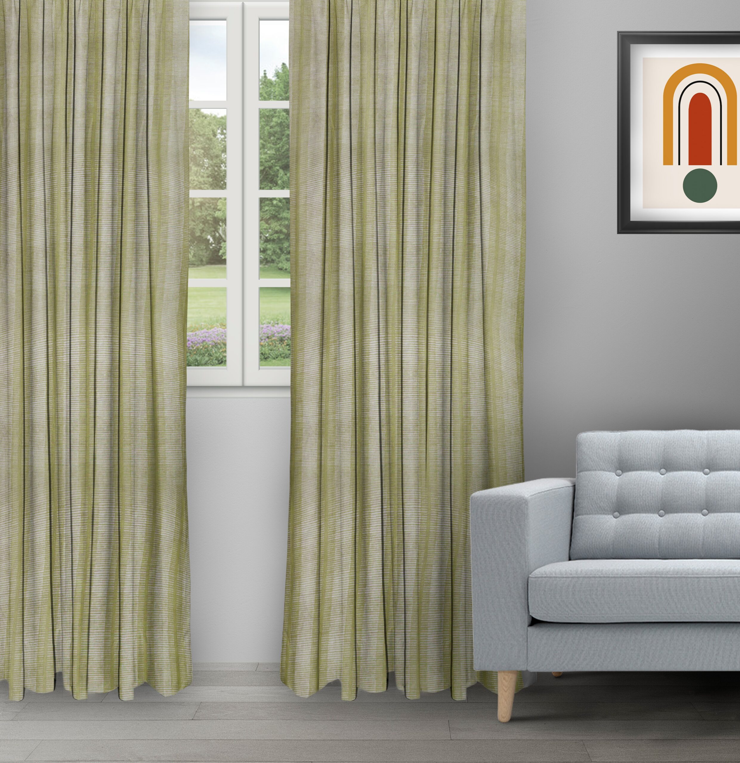 Java - Kiwi Ripple Fold Drapes