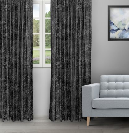 Only - Black/Gray Ripple Fold Drapes