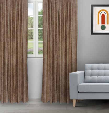 Only - Coffee/Gold Ripple Fold Drapes