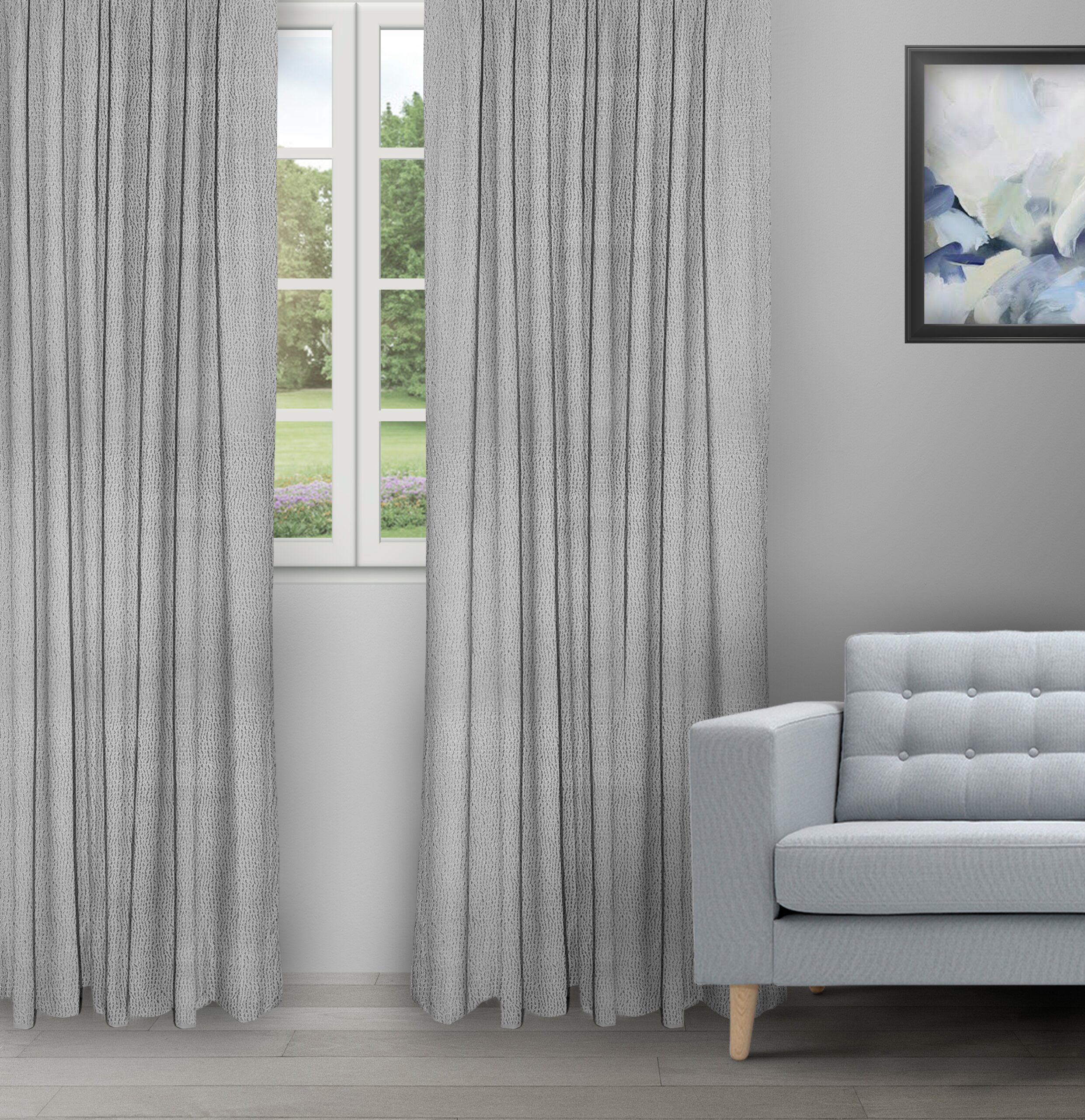 Opus - Dark Gray Ripple Fold Drapes