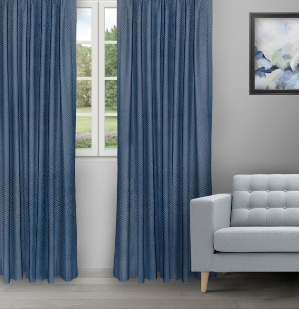 Orlando - Navy Ripple Fold Panels
