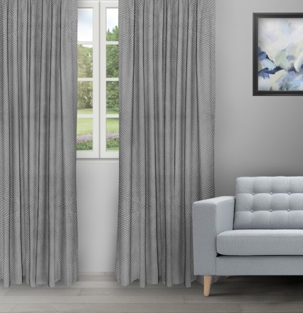 Orlando - Slate Ripple Fold Drapes
