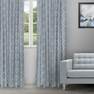 Quinlan - Antique Blue Ripple Fold Drapes