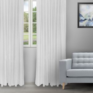 Sand Bubble - Snow White Ripple Fold Drapes