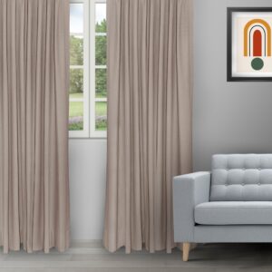 Sand Bubble - Taupe Ripple Fold Drapes