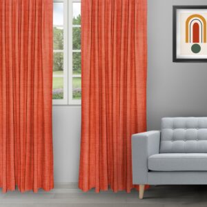 Somera - Tangerine Ripple Fold Drapes