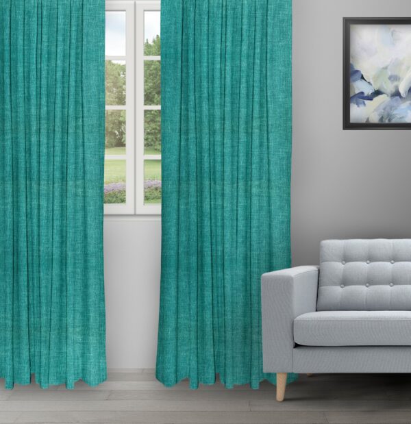 Somera - Teal Blue Ripple Fold Drapes
