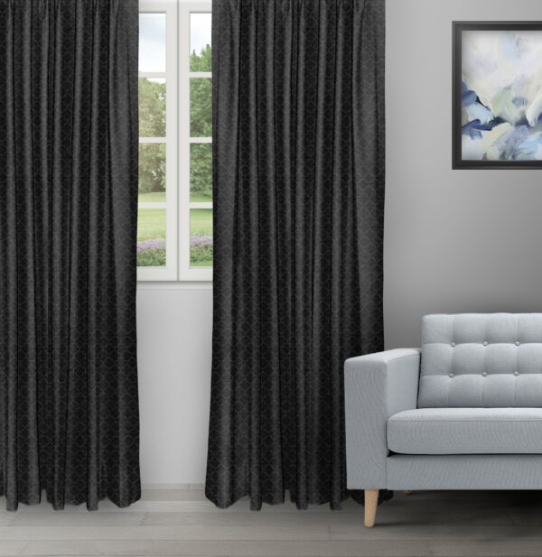 Sprint - Black Ripple Fold Drapes