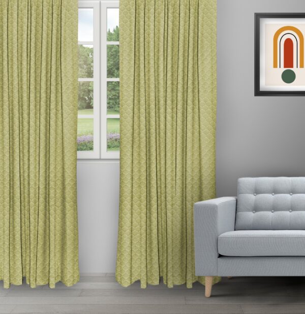 Sprint - Olive Ripple Fold Drapes