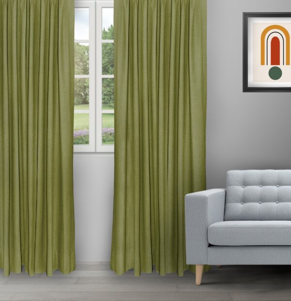 Swizz - Grass Green Ripple Fold Drapes