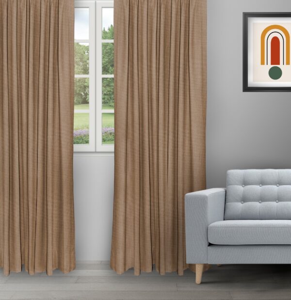 Swizz - Latte Ripple Fold Drapes