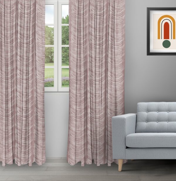 The Shining Wave - Rosewine Ripple Fold Drapes