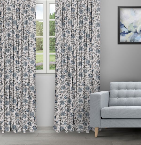 Chelsea Floral - Pine Color Custom Curtains