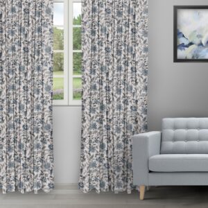 Chelsea Floral - Pine Color Custom Curtains