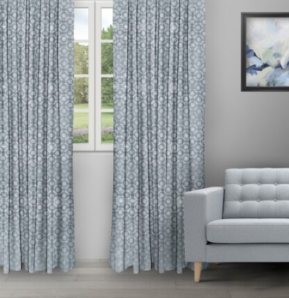 Curtains Ambrosia - Blue Bell Ripple Fold Drapes