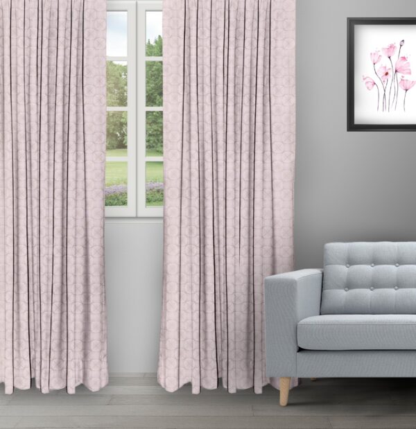 Curtains Ambrosia - Blush Ripple Fold Drapes