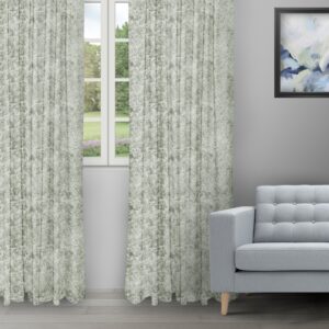 Drizzle - Sage Color Ripple Fold Drapes