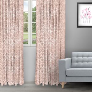 Drizzle - Salmon Ripple Fold Drapes