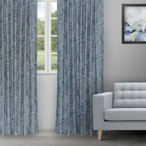 Meadow - Indigo Ripple Fold Drapes