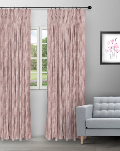 Ombre - Salmon Ripple Fold Drapes