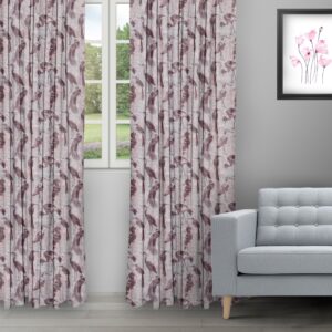 Safari Birds - Plum Ripple Fold Drapes
