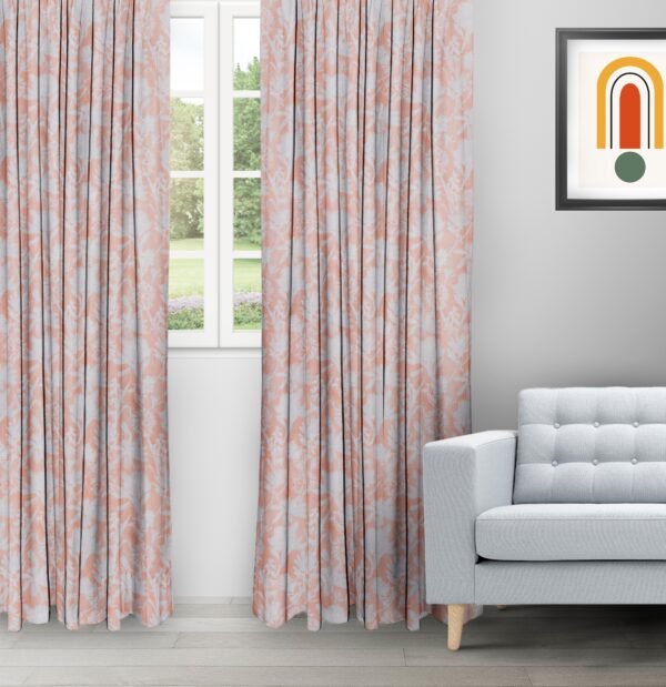 Serene Drapes - Coral Ripple Fold Drapes