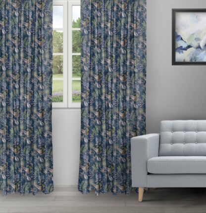 Serene Drapes - Teal Blue Ripple Fold Drapes