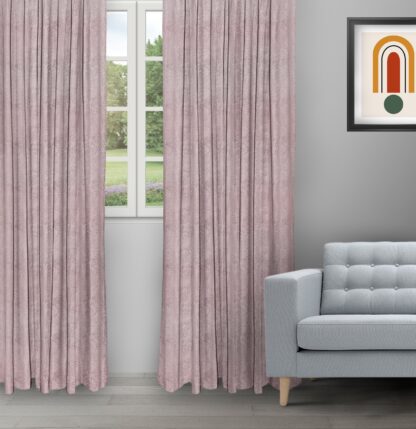 Textured Ambro - Blush Ripple Fold Drapes