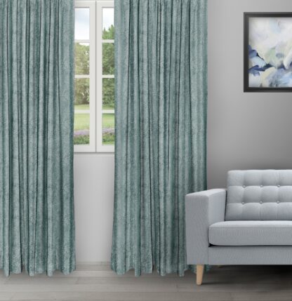 Textured Ambro - Deep Sea Ripple Fold Drapes