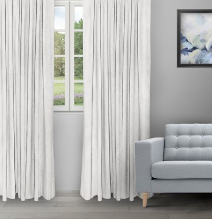 Textured Ambro - Dove Ripple Fold Drapes