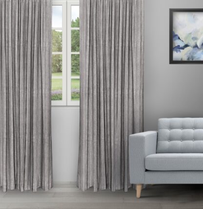 Textured Ambro - Taupe Ripple Fold Drapes