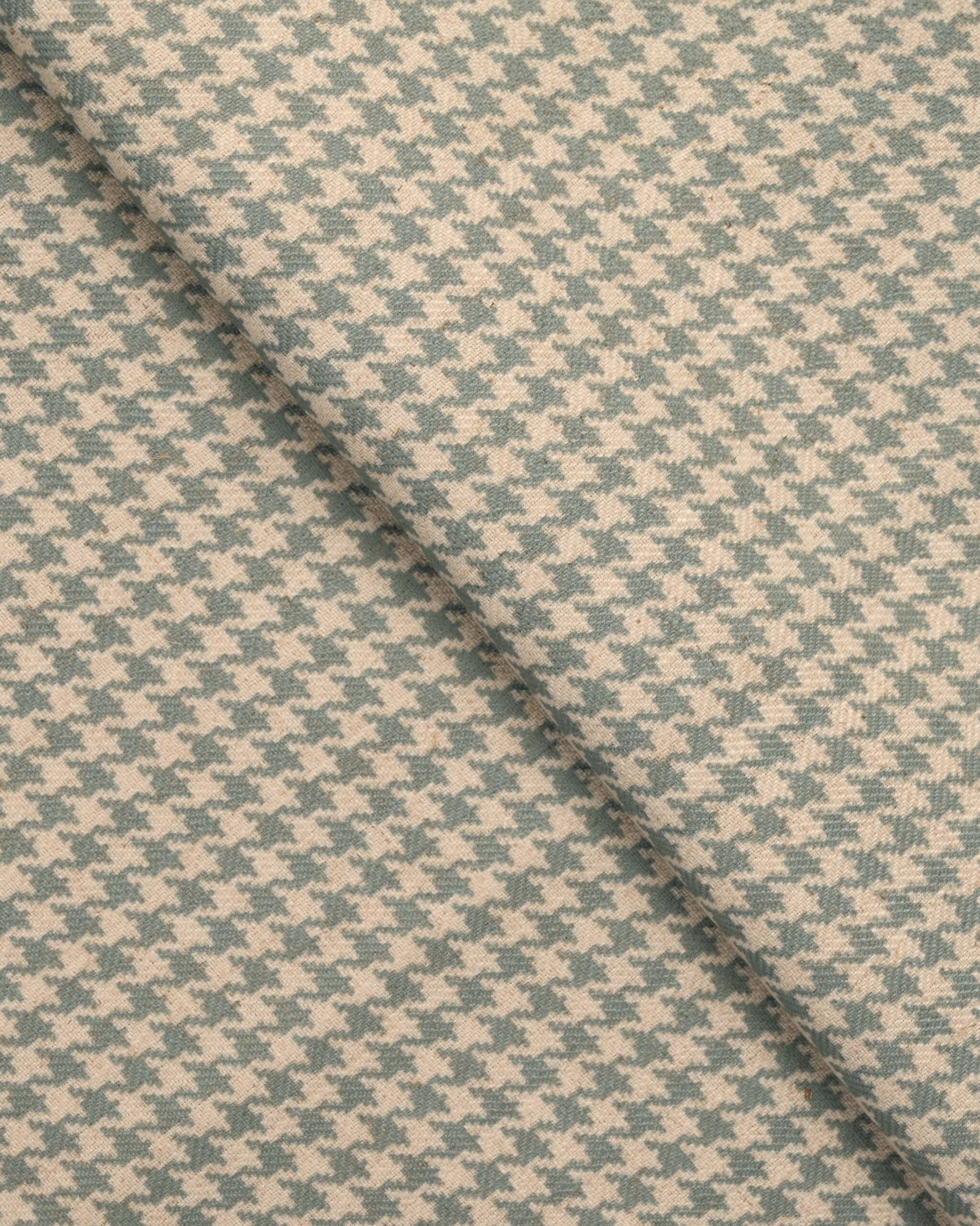 Classic Houndstooth - Teal/ Green Ripple Fold Drapes
