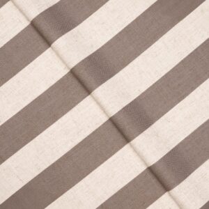 Vintage Linen Stripes - Camel Ripple Fold Drapes
