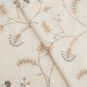 Embroidered Silvy - Walnut Fabric Swatch