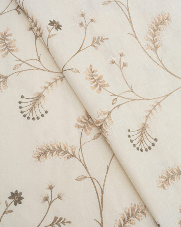 Embroidered Silvy - Walnut Custom Curtains - Image 3