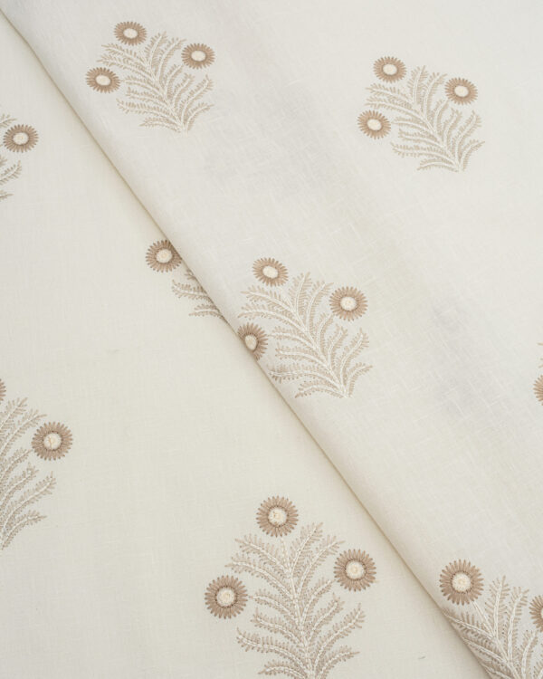 Embroidered  Hailee - Cyrus Beige Custom Curtains - Image 4